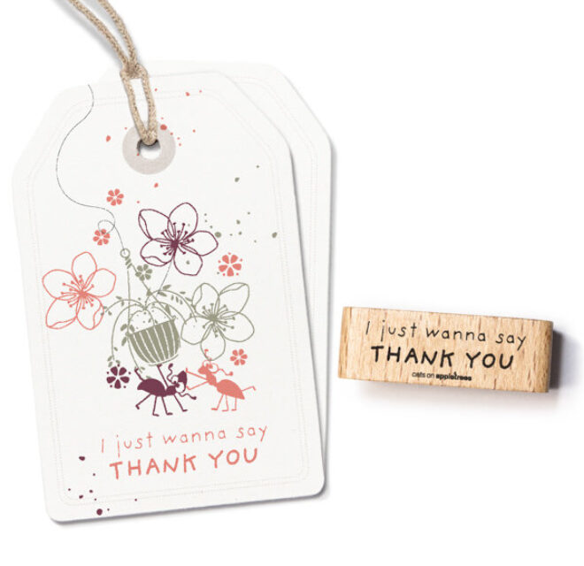 Stempel just wanna say thank you Erdbeerpunkt Online Shop Schweiz