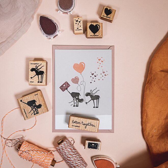 Stempel kleiner herzluftballon 2 Erdbeerpunkt Online Shop Schweiz