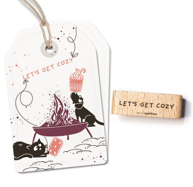 Stempel lets get cozy Erdbeerpunkt Online Shop Schweiz