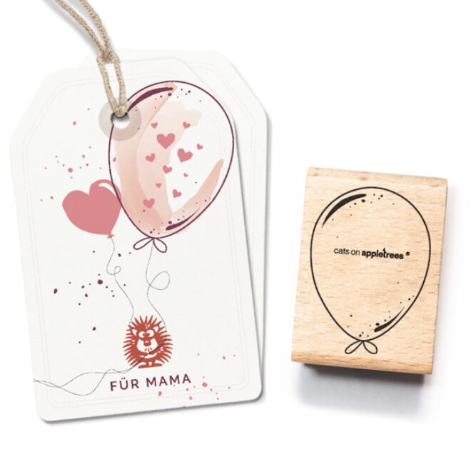 Stempel luftballon 5 outline 2 Erdbeerpunkt Online Shop Schweiz
