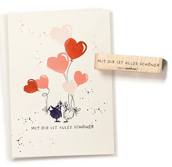 Stempel mit dir ist alles schoener Erdbeerpunkt Online Shop Schweiz
