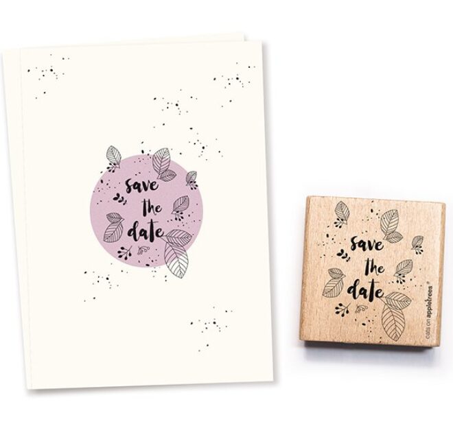 Stempel save the date blueten Erdbeerpunkt Online Shop Schweiz