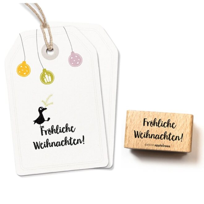 Stempel schriftzug froehliche weihnachten Erdbeerpunkt Online Shop Schweiz