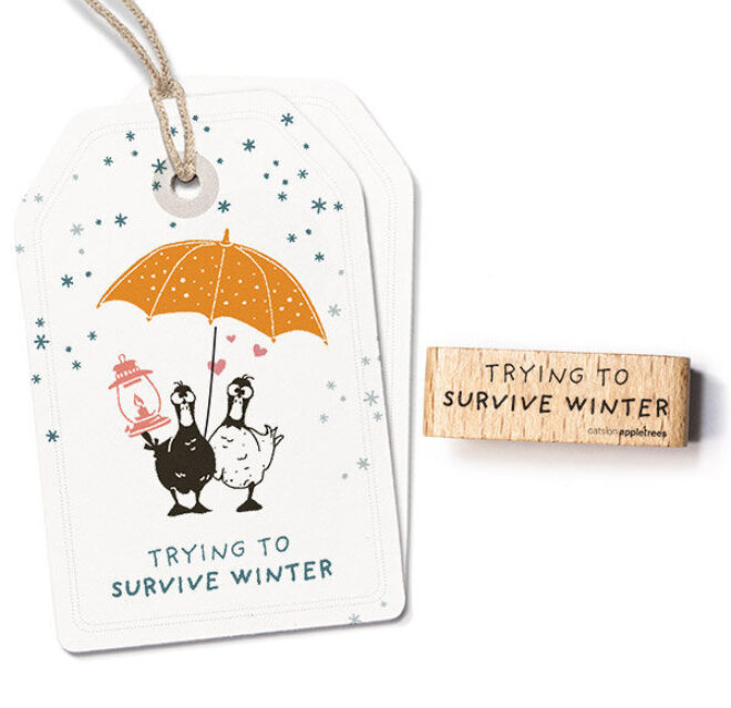 Stempel trying to survive winter Erdbeerpunkt Online Shop Schweiz