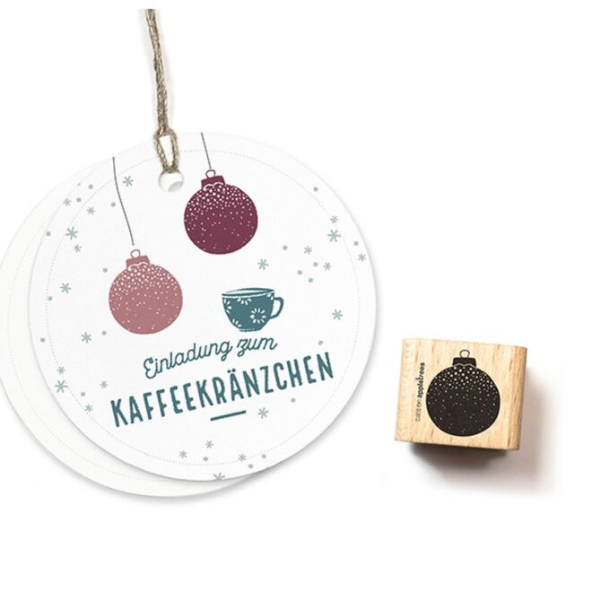 Stempel weihnachtskugel 4 klein Erdbeerpunkt Online Shop Schweiz