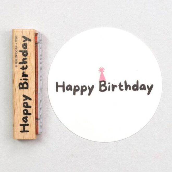 T088 happy birthday7 perlenfischer stempel 01 jpg Erdbeerpunkt Online Shop Schweiz