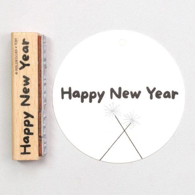 T089 happy new year3 perlenfischer stempel 01 jpg Erdbeerpunkt Online Shop Schweiz
