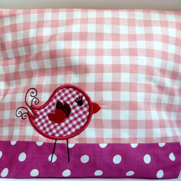 0000495 necessaire vogelchen rosapink Erdbeerpunkt Online Shop Schweiz