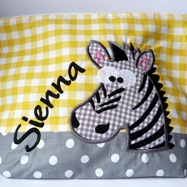 0000575 necessaire zebra gelb Erdbeerpunkt Online Shop Schweiz
