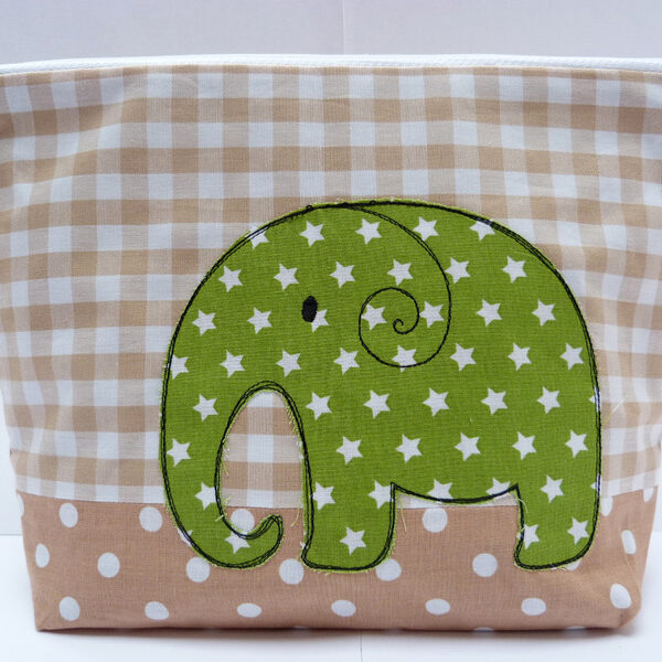 0000599 necessaire elefant grunbeige Erdbeerpunkt Online Shop Schweiz
