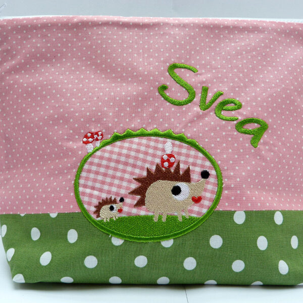 0000840 necessaire igel rosahellgrun Erdbeerpunkt Online Shop Schweiz