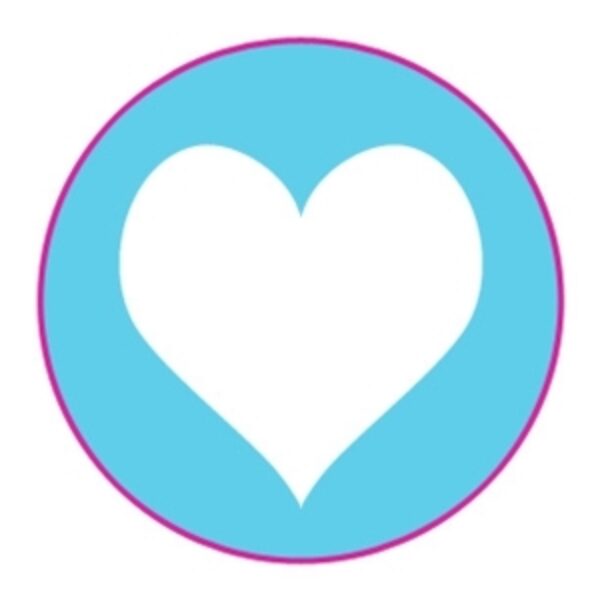0001885 aufkleber herz baby blue Erdbeerpunkt Online Shop Schweiz