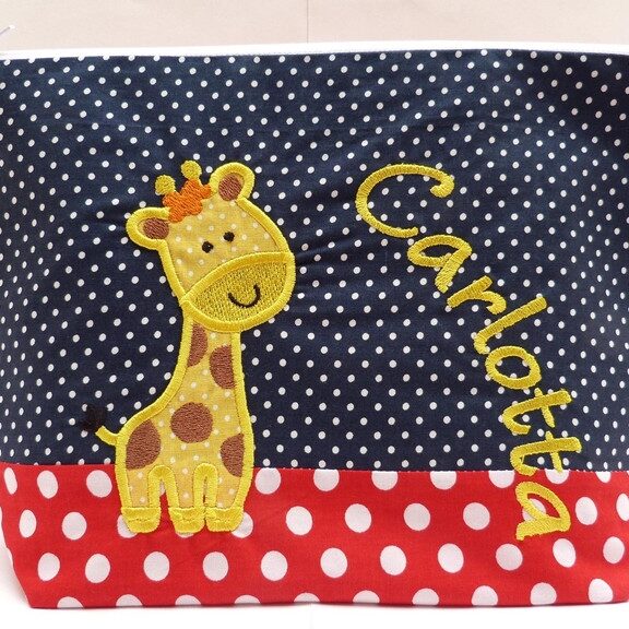 0002002 necessaire giraffe blaurot Erdbeerpunkt Online Shop Schweiz