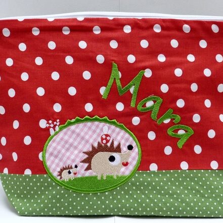 0003611 necessaire igel rot punkte Erdbeerpunkt Online Shop Schweiz