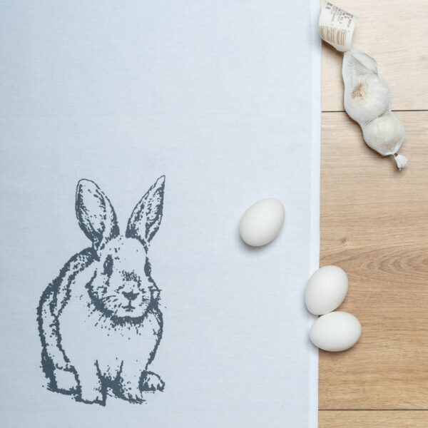 1730 geschirrtuch quer hase grau Erdbeerpunkt Online Shop Schweiz