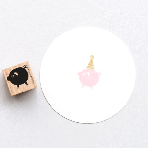 B105 Gluecksschwein 1 Perlenfischer Stempel Stempelkissen Erdbeerpunkt Online Shop Schweiz
