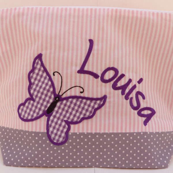 KT Schmetterling grau rosa lila Erdbeerpunkt Online Shop Schweiz