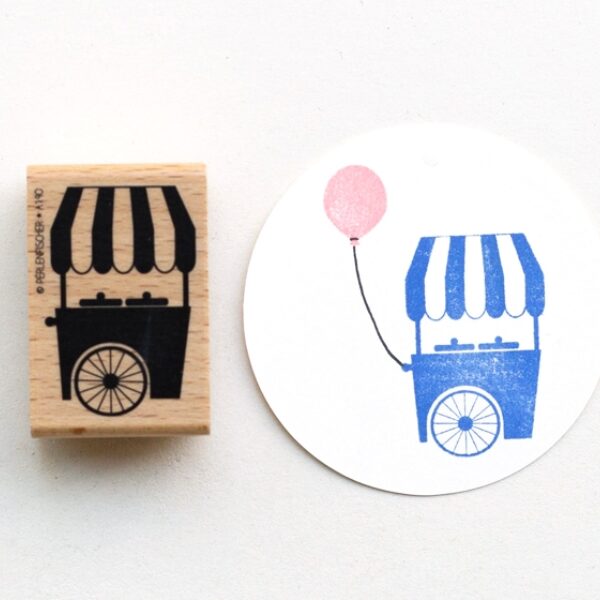Marktwagen A190 mit Ballon Perlenfischer Stempel 1 Erdbeerpunkt Online Shop Schweiz