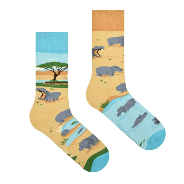 Skarpetki nie do pary Hipopotam Spox Sox kolorowe skarpetki Erdbeerpunkt Online Shop Schweiz
