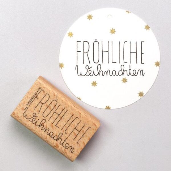 C091 froehliche weihnachten2 perlenfischer stempel 01 Erdbeerpunkt Online Shop Schweiz