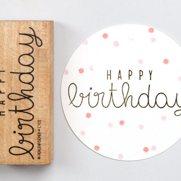 C102 happy birthday 6 perlenfischer stempel 02 Erdbeerpunkt Online Shop Schweiz