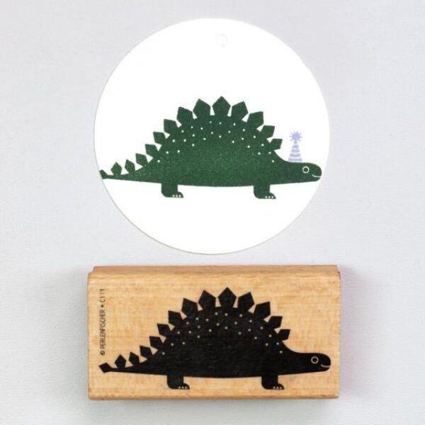 C119 stegosaurus perlenfischer stempel 01 Erdbeerpunkt Online Shop Schweiz