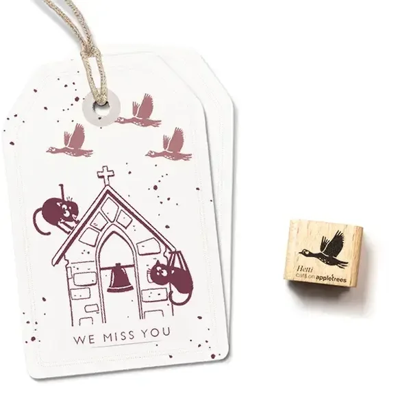 Ministempel fliegende gans hetti Erdbeerpunkt Online Shop Schweiz