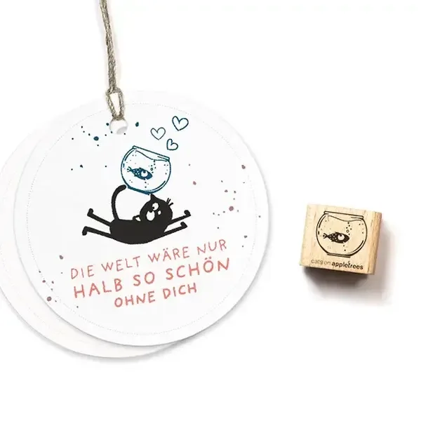 Ministempel goldfischglas Erdbeerpunkt Online Shop Schweiz