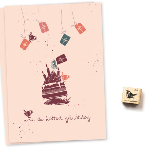 Ministempel rotkelchen rudi Erdbeerpunkt Online Shop Schweiz