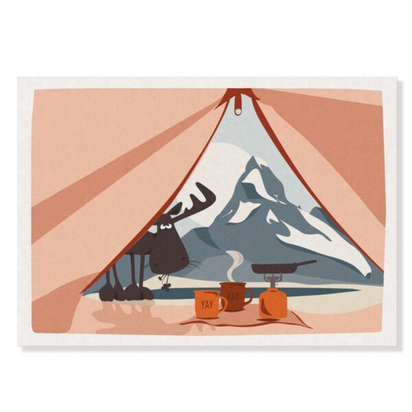 Postkarte nordic love zeltausblick Erdbeerpunkt Online Shop Schweiz