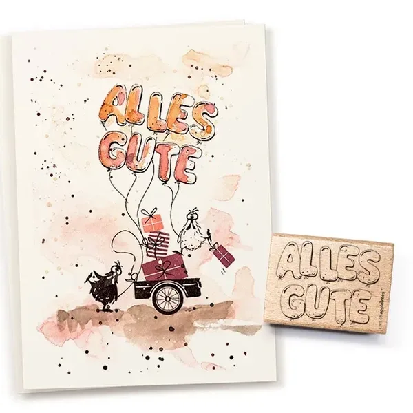 Stempel alles gute ballonschrift Erdbeerpunkt Online Shop Schweiz