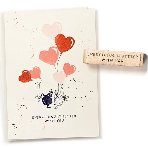 Stempel everything is better with you Erdbeerpunkt Online Shop Schweiz