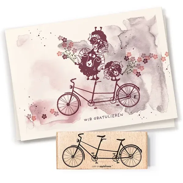 Stempel fahrrad 4 tandem Erdbeerpunkt Online Shop Schweiz