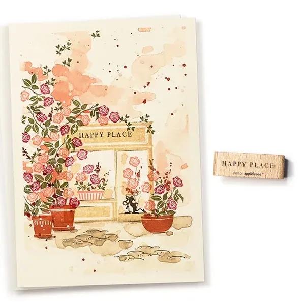 Stempel happy place3 Erdbeerpunkt Online Shop Schweiz