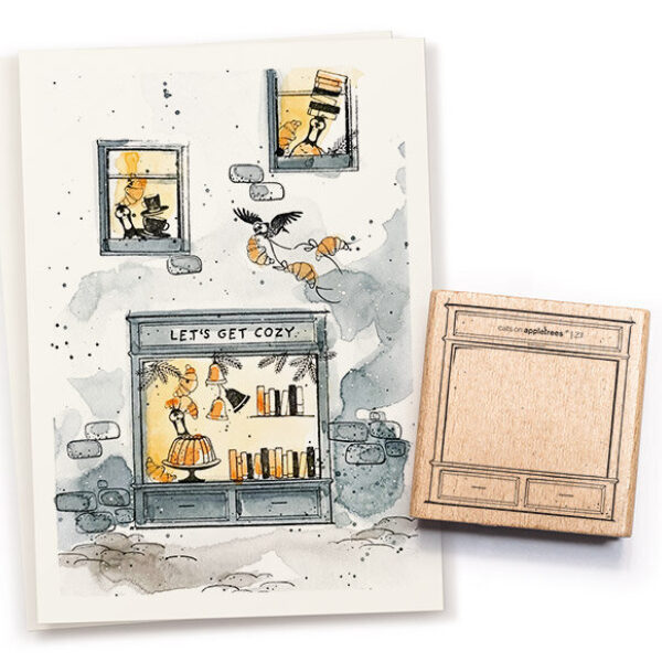 Stempel haus 23 schaufenster outline Erdbeerpunkt Online Shop Schweiz