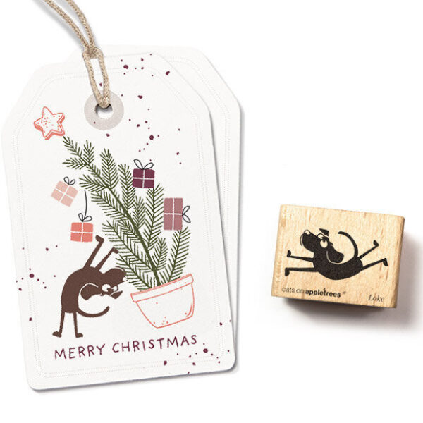 Stempel hund loke springt Erdbeerpunkt Online Shop Schweiz