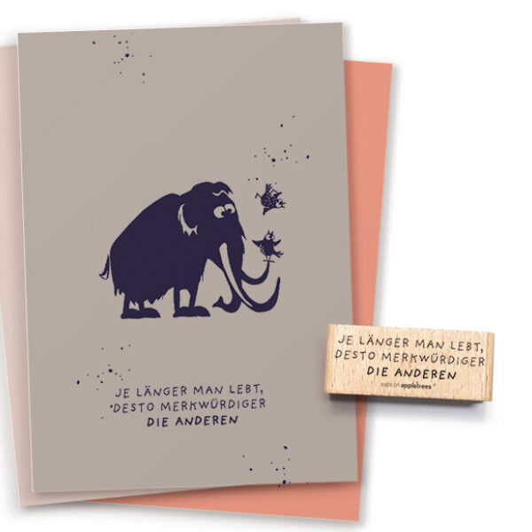 Stempel je laenger man lebt Erdbeerpunkt Online Shop Schweiz