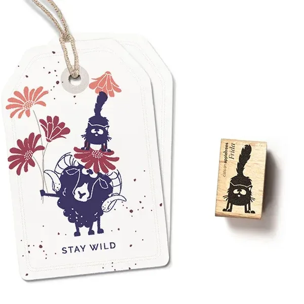 Stempel katze frida frontal Erdbeerpunkt Online Shop Schweiz
