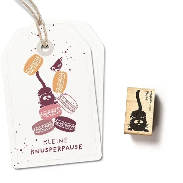 Stempel katze frida geduckt Erdbeerpunkt Online Shop Schweiz