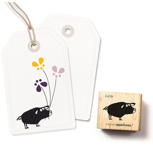 Stempel kleines schwein luzie Erdbeerpunkt Online Shop Schweiz