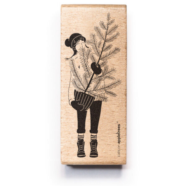Stempel maedchen mit tannenbaum 2 Erdbeerpunkt Online Shop Schweiz