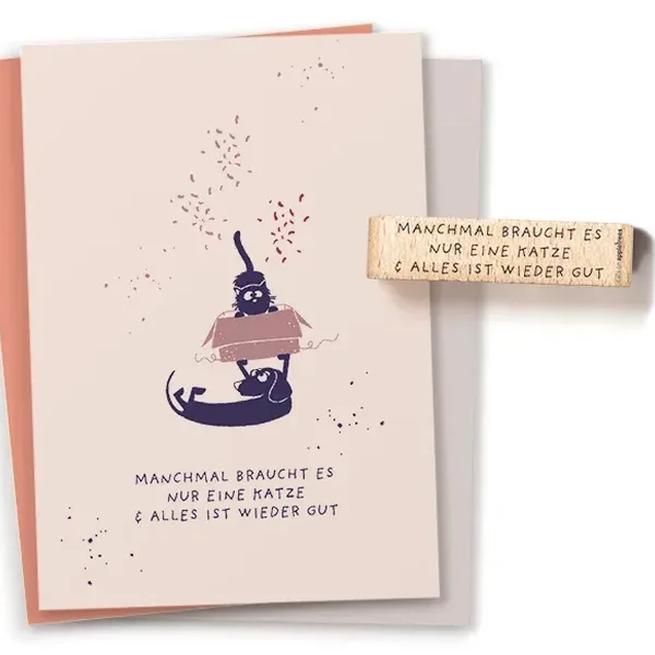 Stempel manchmal braucht es nur eine katze Erdbeerpunkt Online Shop Schweiz