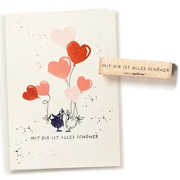 Stempel mit dir ist alles schoener Erdbeerpunkt Online Shop Schweiz