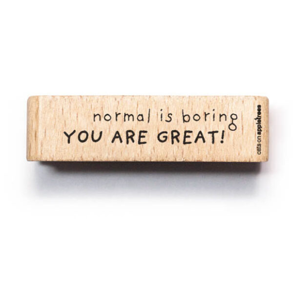 Stempel normal is boring 2 Erdbeerpunkt Online Shop Schweiz