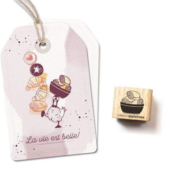 Stempel schale mit pains au chocolat Erdbeerpunkt Online Shop Schweiz