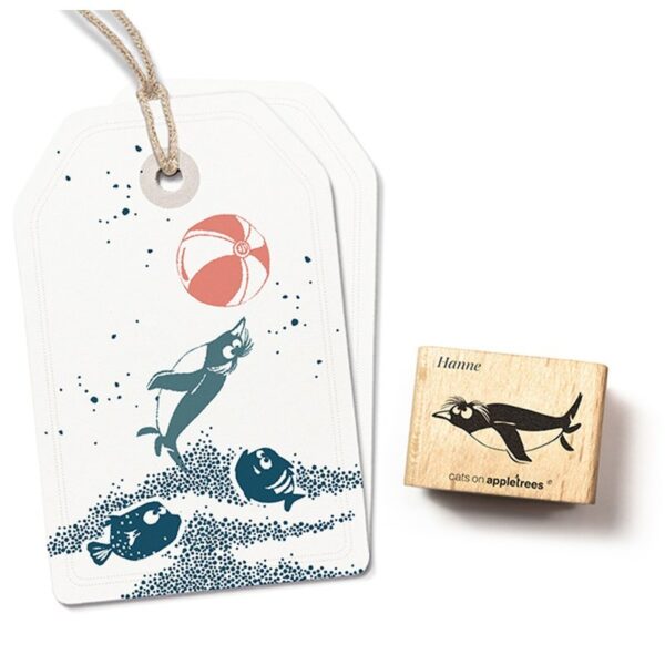 Stempel schwimmender pinguin hanne Erdbeerpunkt Online Shop Schweiz