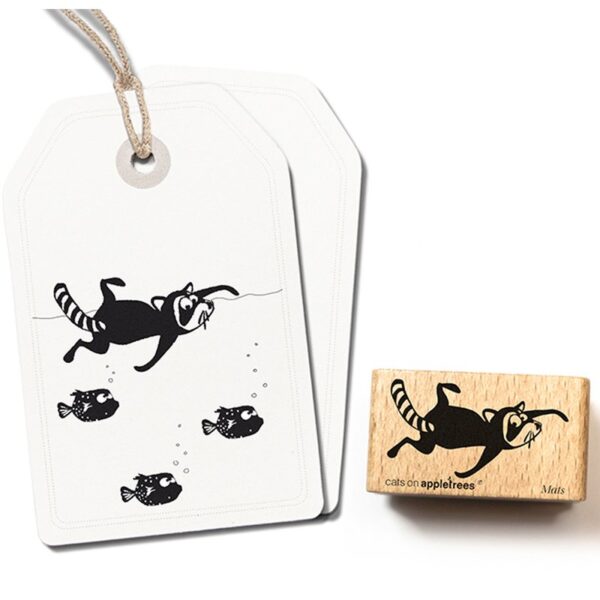 Stempel waschbaer mats schwimmt Erdbeerpunkt Online Shop Schweiz