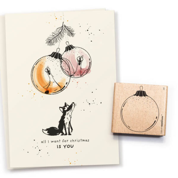 Stempel weihnachtskugel 9 mittel outline 28114 Erdbeerpunkt Online Shop Schweiz