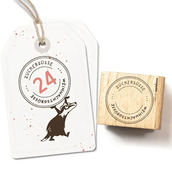 Stempel zuckersuesse weihnachtsgruesse siegel Erdbeerpunkt Online Shop Schweiz