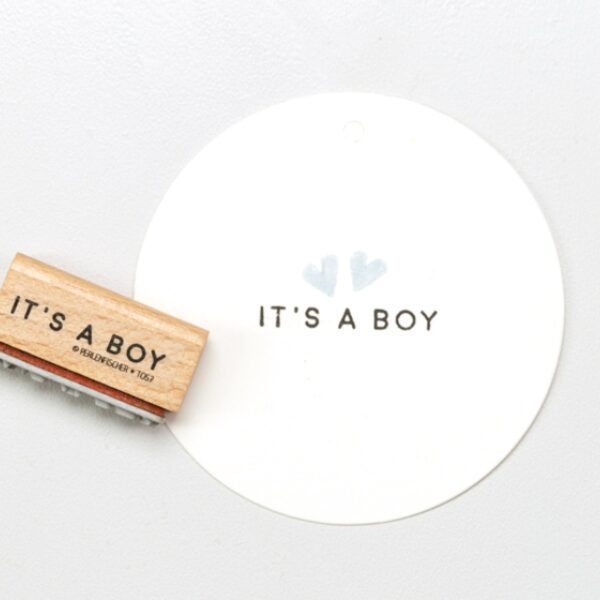 T057 its a boyperlenfischer stempel 01 Erdbeerpunkt Online Shop Schweiz